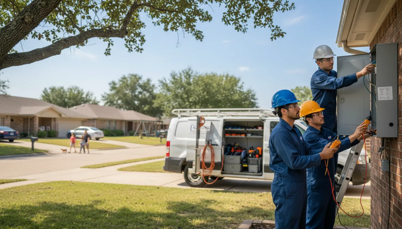 Certified electrician providing emergency electrical services in Kress, TX